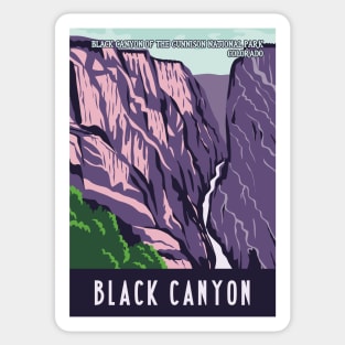 WPA Poster of Black Canyon of the Gunnison National Park Colorado, USA Sticker